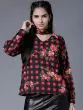 Women Black Printed Top