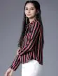 Women Black Striped Top