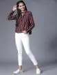 Women Black Striped Top