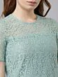 Women Sea Green Self Design Top