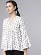 Women White Printed A-Line Top