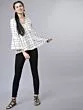 Women White Printed A-Line Top
