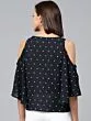 Women Navy Blue Printed A-Line Top