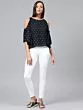 Women Navy Blue Printed A-Line Top