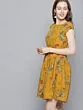 Gold Flower Party Wear Mini Skirt dress