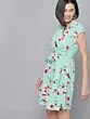 Green Flower Mini Dress