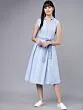 Blue Mini Dress with waist belt