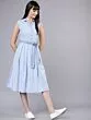 Blue Mini Dress with waist belt