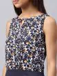 Women Navy Printed Sheath Dress