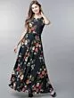 Women Navy Blue Printed Maxi Dress