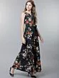 Women Navy Blue Printed Maxi Dress