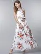 Women White Printed Maxi Dress