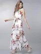 Women White Printed Maxi Dress