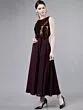 Women Purple Embellished Fit and Flare Dress