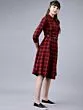 Women Red & Navy Blue Shirt Dress