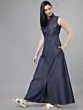 Women Navy Blue Maxi Dress