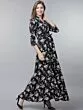 Women Navy Blue Printed Maxi Dress