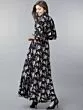 Women Navy Blue Printed Maxi Dress