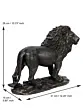 Polyresin and Bronze Black Carved Brave Lion Showpiece Decorative Animal Figurine