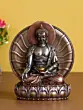 Polyresin and Bronze Brown Fine Finish Decorative Meditating Lord Buddha Idol