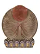Polyresin and Bronze Brown Fine Finish Decorative Meditating Lord Buddha Idol