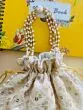 Women Beige Chikan Embroidered Sequence Potli Bag