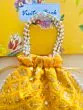 Women Yellow Chikan Embroidered Sequence Potli Bag