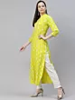 Women Printed Viscose Rayon A-line Kurta  (Light Green)