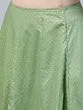 Mint Gold Printed Lehenga With Choli