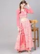 Pink Hawa Mahal Printed Lehenga With Blouse
