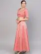Peach Brocade Lehenga With Brocade Choli & Dupatta