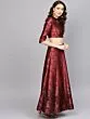 Maroon Self Designed Lehenga Choli With Dupatta