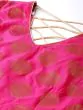 Magenta Gold Self Designed Lehenga Choli With Dupatta