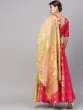 Magenta Gold Self Designed Lehenga Choli With Dupatta