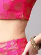 Magenta Gold Self Designed Lehenga Choli With Dupatta