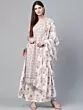 White Kurta Palazzo Set With Dupatta