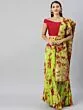Green & Magenta Pink Dyed Ready To Wear Lehenga & Blouse With Dupatta