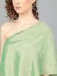 Green Dobby Design Lehenga With Cape Blouse