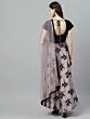 Purple & Black Flock Printed Lehenga Choli With Net Dupatta