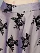 Purple & Black Flock Printed Lehenga Choli With Net Dupatta