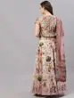Peach & Red Floral Digital Print Lehenga Choli With Dupatta