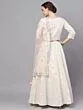 White Mirror Work Lehenga Choli With Net Dupatta