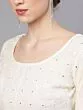 White Mirror Work Lehenga Choli With Net Dupatta