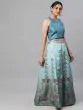 Blue Digital Printed Lehenga Choli With Dupatta