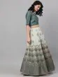  Green Digital Print Zari Work Lehenga Choli With Net Dupatta