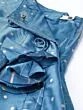 Blue Self Designed Kali Lehenga With Velvet Blouse And Dupatta