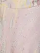 Peach & Grey Marble Printed Lehenga Choli Set