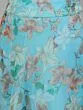 Turquoise Blue Organza Floral Printed Lehenga Choli With Dupatta