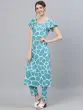 Blue & White Animal Printed Kurta Set