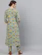 Green & Yellow Floral Printed Kurta Set